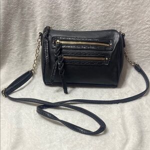 Black Leather Crossbody Bag